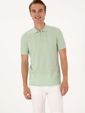 پولوشرت مردانه آبی فیروزه ای یو اس پولو