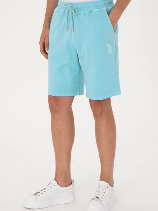 شلوارک مردانه آبی فیروزه ای یو اس پولو