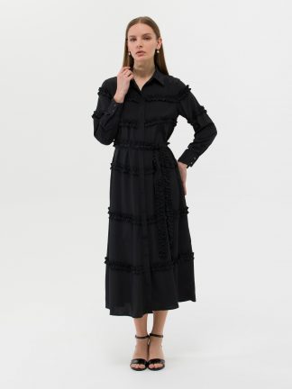 پیراهن زنانه مشکی پیرکاردین