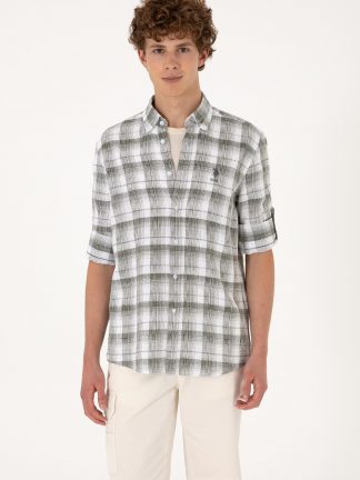 پیراهن مردانه سبز یو اس پولو