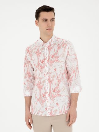 پیراهن مردانه مرجانی پیرکاردین