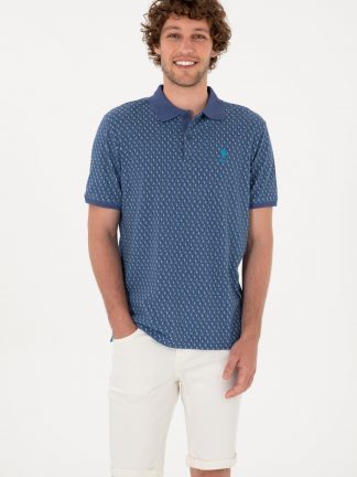 پولوشرت مردانه آبی لاجوردی روشن یو اس پولو