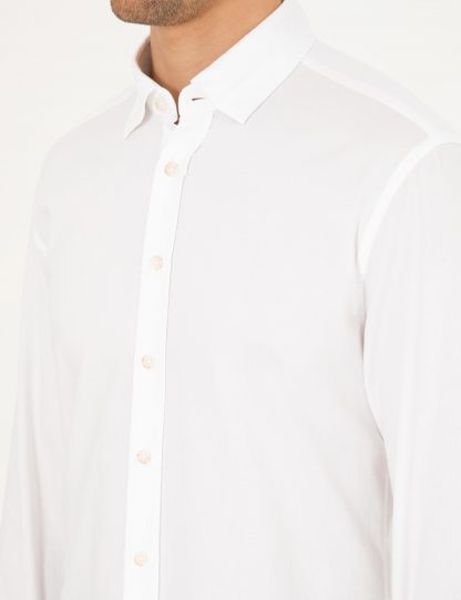 پیراهن مردانه سفید پیرکاردین
