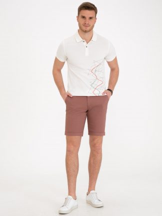 شلوارک مردانه آجری پیرکاردین