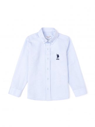 پیراهن پسرانه آبی روشن یو اس پولو