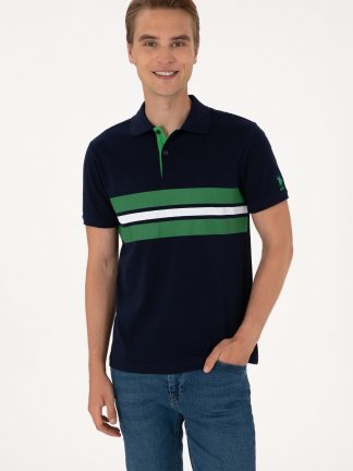 پولوشرت مردانه سرمه ای یو اس پولو