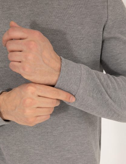 سویشرت مردانه خاکی ملانژ پیرکاردین