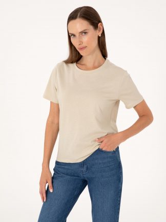 تیشرت زنانه بژ پیرکاردین