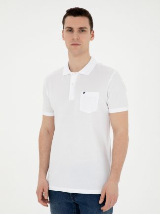 پولوشرت مردانه سفید پیرکاردین