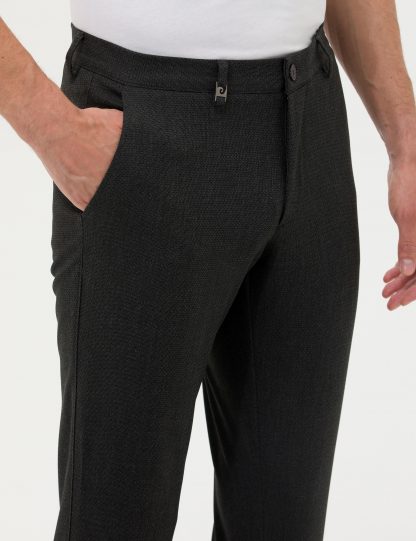 شلوار پارچه ای مردانه خاکی ملانژ پیرکاردین