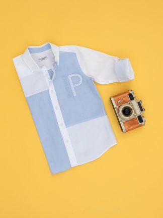 پیراهن پسرانه آبی یو اس پولو