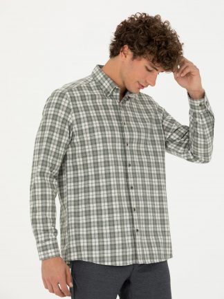 پیراهن مردانه خاکی روشن پیرکاردین