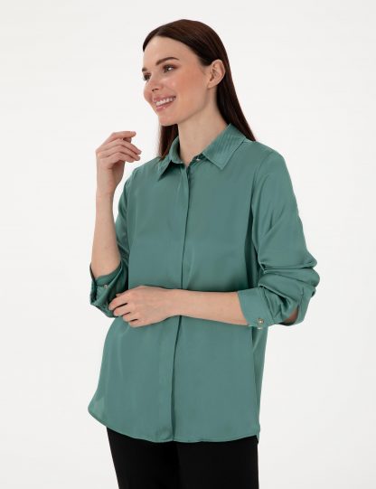 شومیز زنانه سبز پیرکاردین