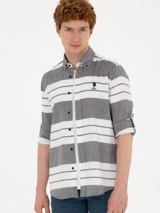 پیراهن مردانه سرمه ای یو اس پولو