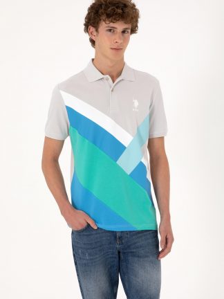 پولوشرت مردانه آبی فیروزه ای یو اس پولو