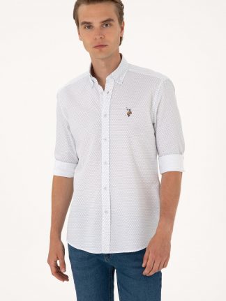 پیراهن مردانه آبی یو اس پولو