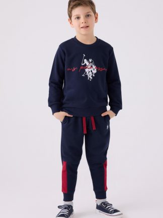 لباس خواب پسرانه زرشکی یو اس پولو