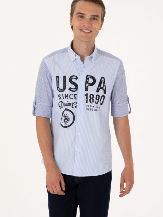 پیراهن مردانه سرمه ای یو اس پولو