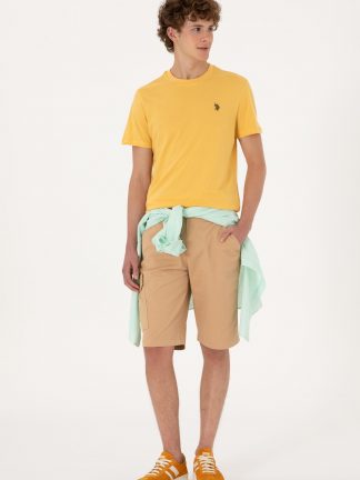 شلوارک مردانه شتری یو اس پولو