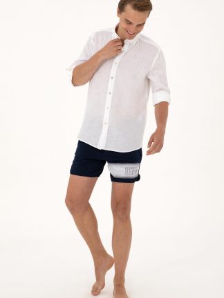 شلوارک مردانه سرمه ای یو اس پولو