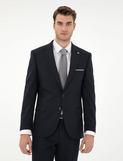 کت و شلوار مردانه سرمه ای پیرکاردین