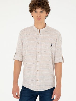 پیراهن مردانه طوسی یو اس پولو