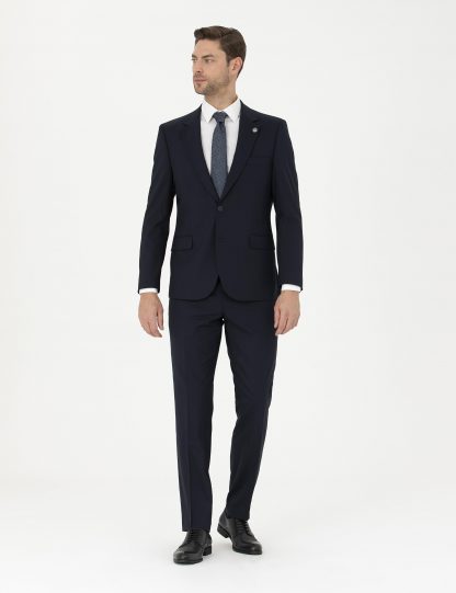 کت و شلوار مردانه سرمه ای پیرکاردین