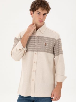 پیراهن مردانه طوسی یو اس پولو