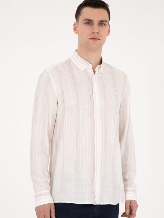 پیراهن مردانه صورتی روشن پیرکاردین