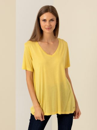 تیشرت زنانه زرد روشن پیرکاردین