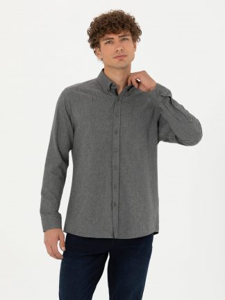 پیراهن مردانه خاکستری پیرکاردین