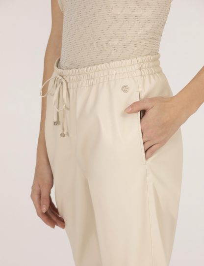 شلوار پارچه ای زنانه کرم پیرکاردین