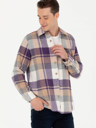 پیراهن مردانه شتری یو اس پولو