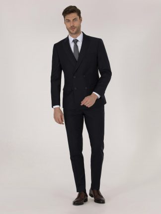 کت و شلوار مردانه سرمه ای پیرکاردین