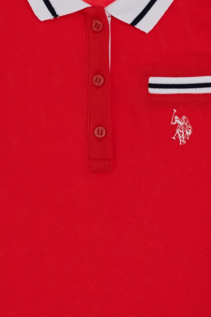 پولوشرت دخترانه قرمز یو اس پولو