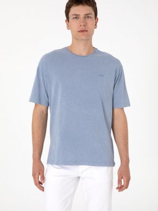 تی شرت مردانه آبی یو اس پولو