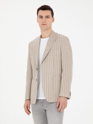 کت مردانه قهوه ای روشن پیرکاردین