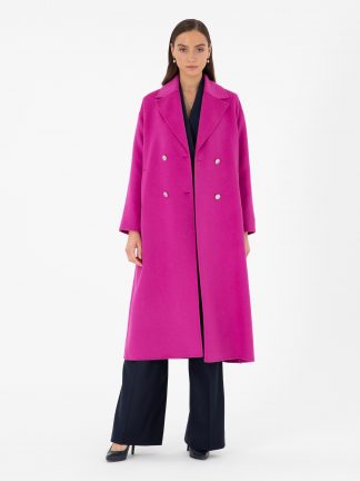 پالتو زنانه صورتی روشن پیرکاردین