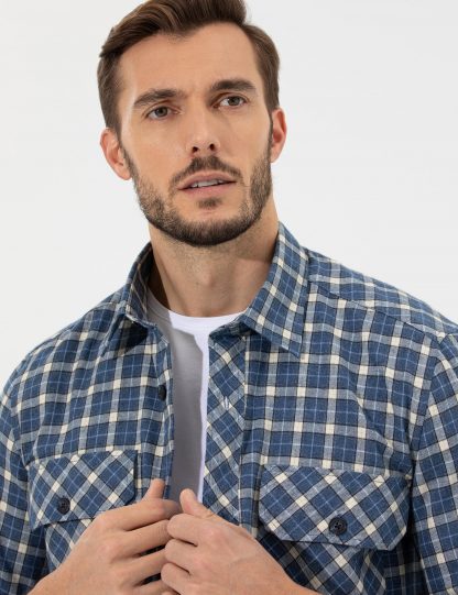 پیراهن مردانه نیلی پیرکاردین