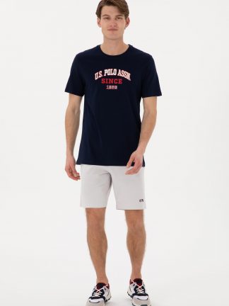 شلوارک مردانه خاکستری روشن یو اس پولو