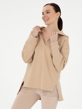 هودی زنانه بژ پیرکاردین