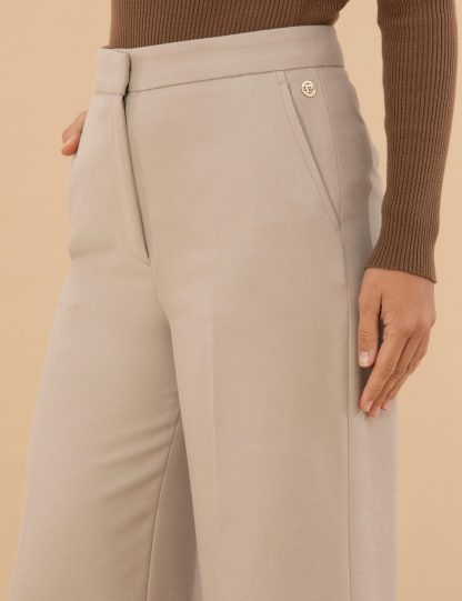 شلوار پارچه ای زنانه کرم پیرکاردین