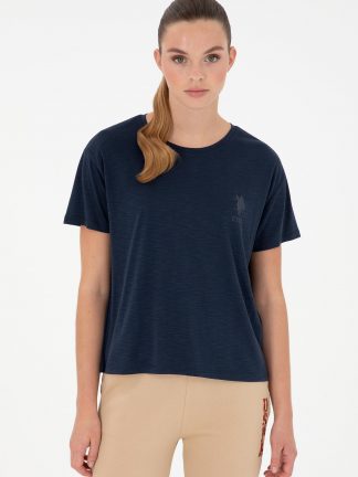 تیشرت زنانه سرمه ای یو اس پولو