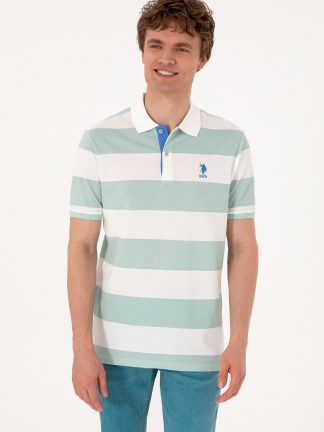 پولوشرت مردانه آبی فیروزه ای یو اس پولو