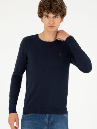 پلیور مردانه سرمه ای یو اس پولو