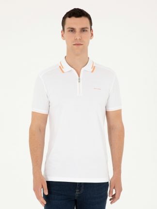 پولوشرت مردانه سفید پیرکاردین