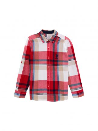 پیراهن پسرانه قرمز یو اس پولو