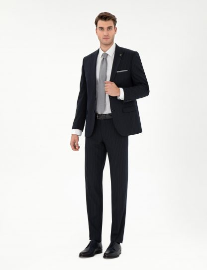 کت و شلوار مردانه سرمه ای پیرکاردین