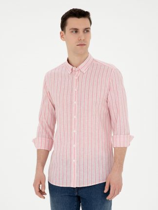 پیراهن مردانه مرجانی پیرکاردین