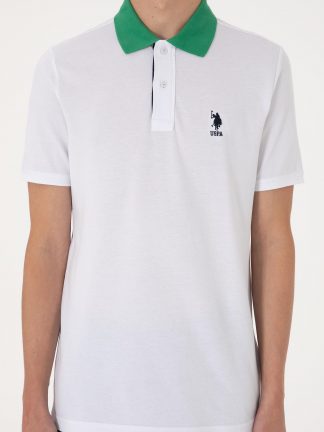 پولوشرت مردانه سفید یو اس پولو
